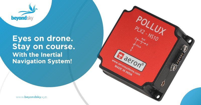Drone using Inertial Navigation System (INS) for precise navigation
