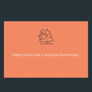 Fire Eagle drone detecting wildfire in forest